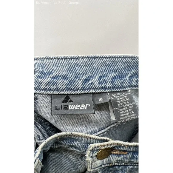 Liz Wear Light Wash Tapered 100% Cotton‎ Distressed Jeans Women's 10 Cropped - Picture 8 of 8